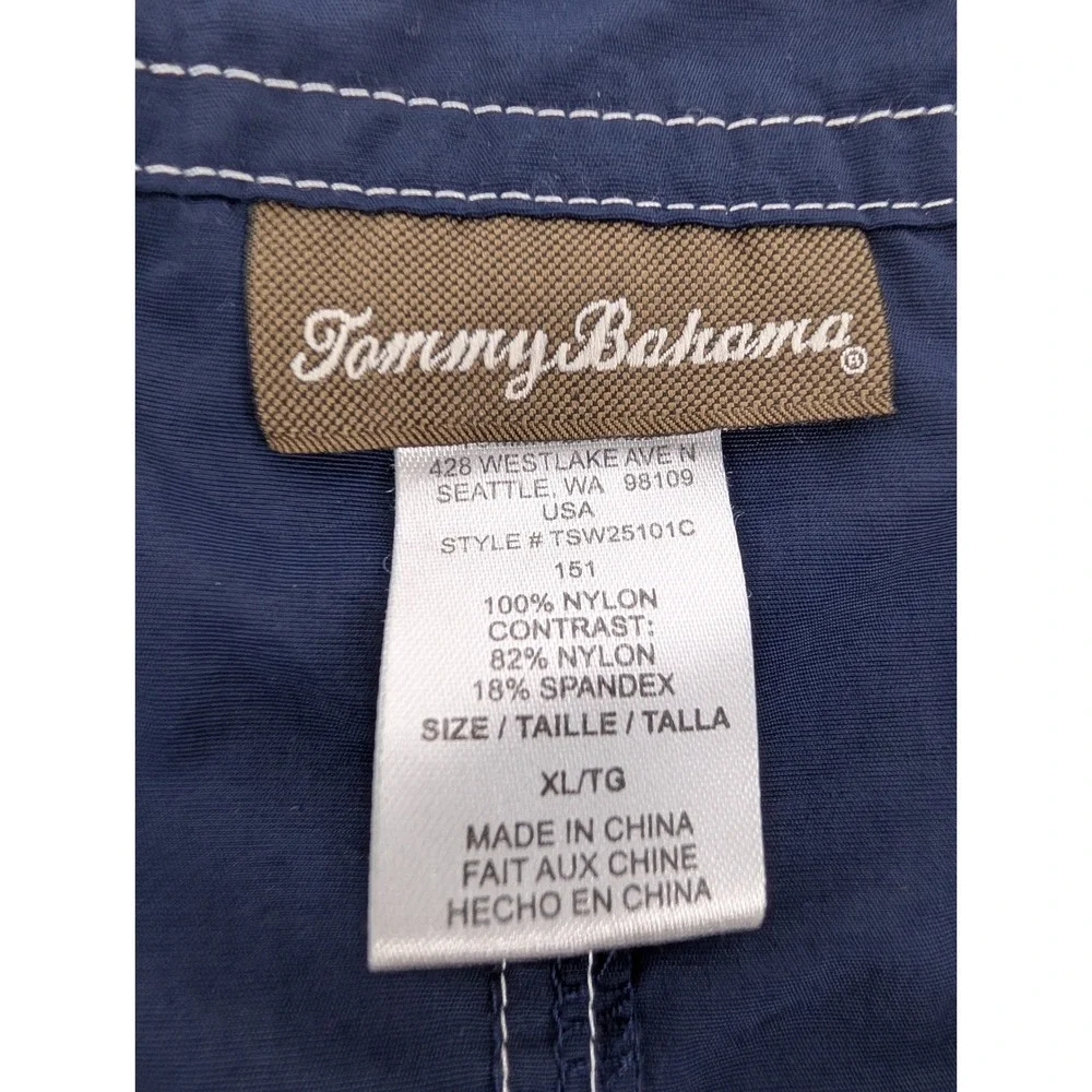 Tommy Bahama Board Shorts Mens XL Navy‎ Blue Coastal Preppy Retro Beach Summer
